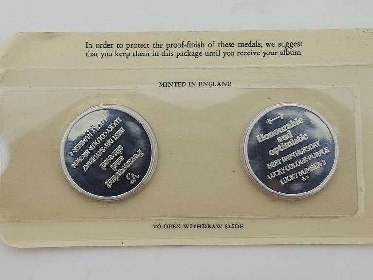 Beckton Zodiac Collection Sterling Silver Medals