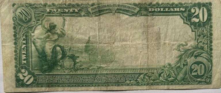 $20 Farmers National Bank of Salem Ohio.1902 Series National Note