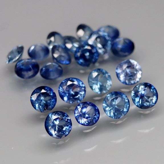 Diamond cut! 2.20ct top blue sapphire set!