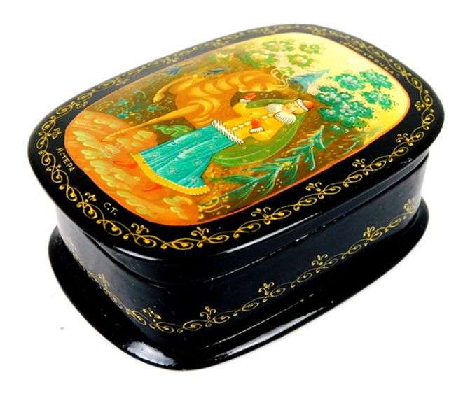 Vintage Handpainted Signed Russian Box