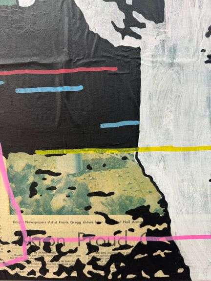The 1969 moon landing! First to Fall Forward” by Chad Fandel is a powerful pop art original painting