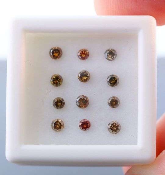 Amazing .60ct set of high fire Cognac Diamonds!!!