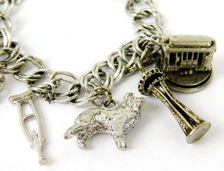 Vintage Sterling Silver Charm Bracelet