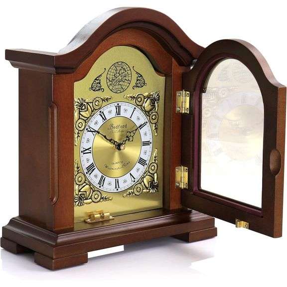 Bedford Classic Redwood Mantel Clock