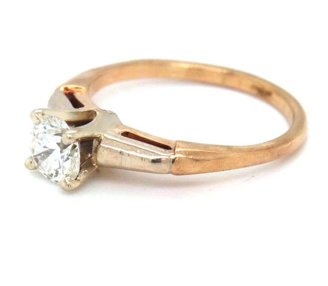 Classic Vintage 14k Ring with 1/2 Carat Diamond
