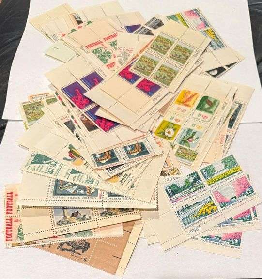 100 Plus Mint 6 Cent US Plate Blocks