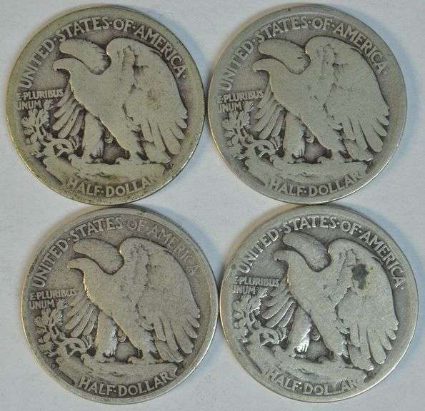 4 Better Walking Liberty Half Dollars: 1916-D, 17-D (Rev) & 17-S (Rev), & 1921-S