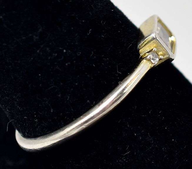CZ Gemstone Ring in Sterling Silver