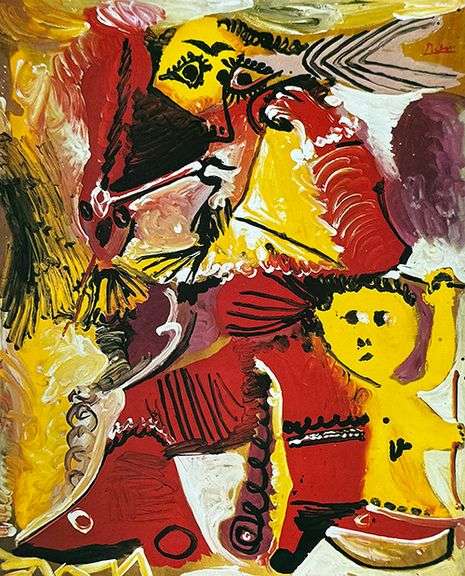 Collectible Pablo Picasso, Rembrantdesque Figure and Cupid