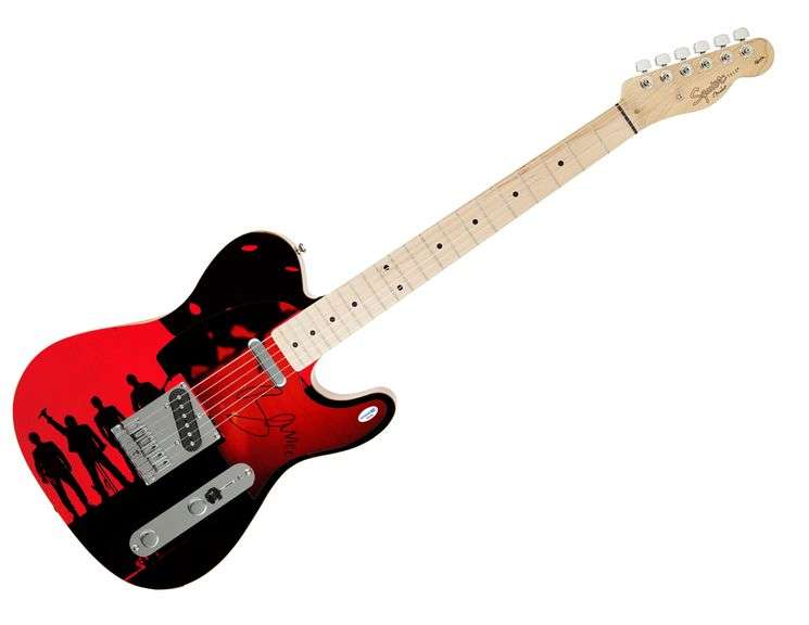 U2 Bono Signed "Under The Blood Red Sky" 1/1 Fender Tele Graphics Guitar ACOA