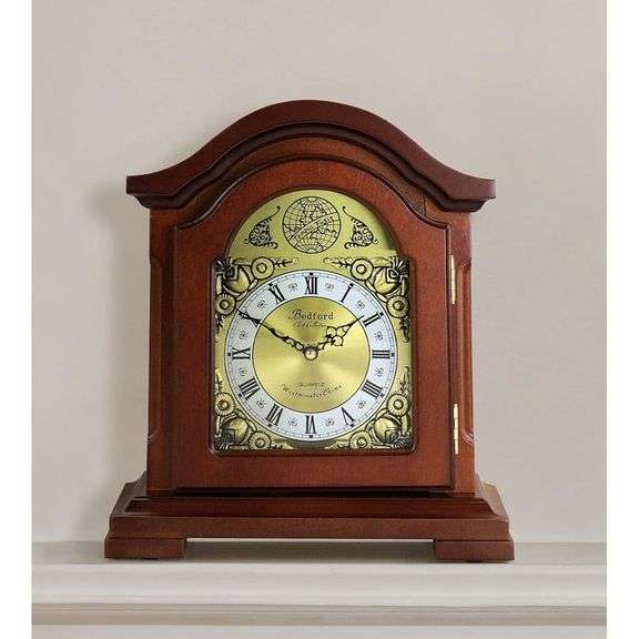 Bedford Classic Redwood Mantel Clock