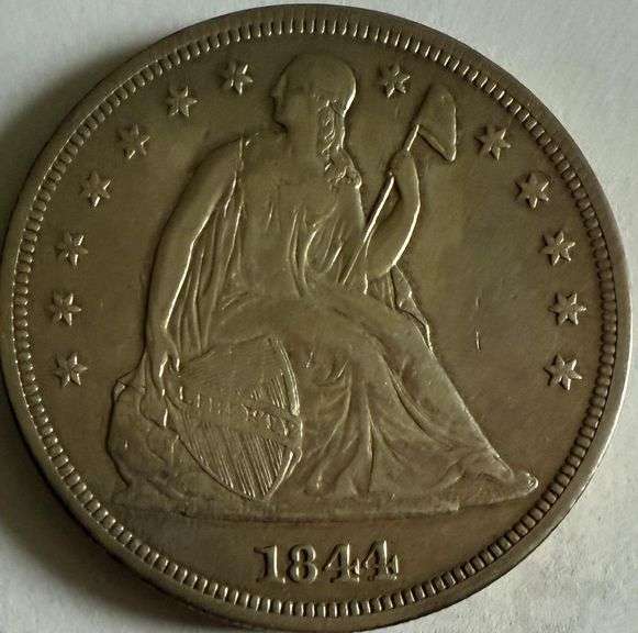 Sharp 1844 Seated Dollar