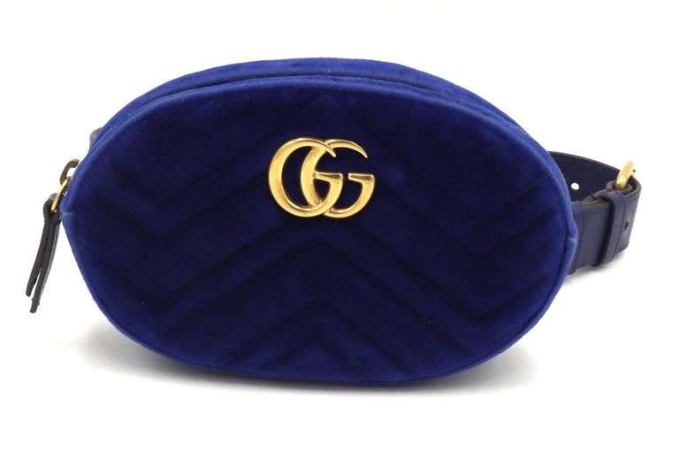 GG Marmont Crossbody Velvet Belt Bag