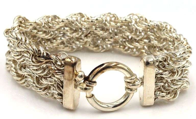 Group lot of 4 vintage 925 sterling silver bracelets