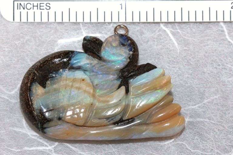 Natural Boulder Opal Duck