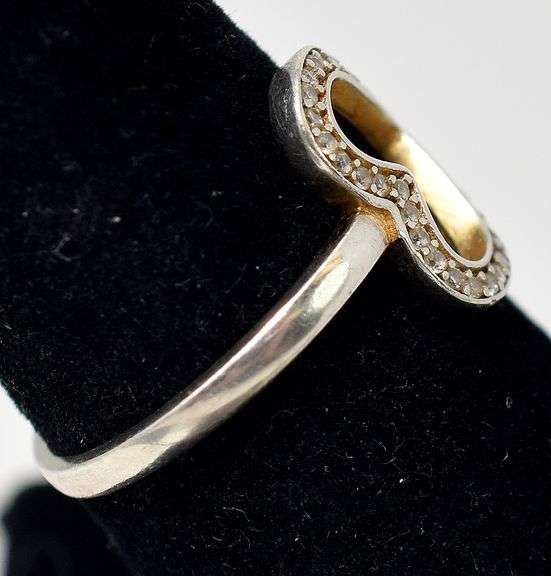 Heart CZ Gemstone Ring in Sterling Silver