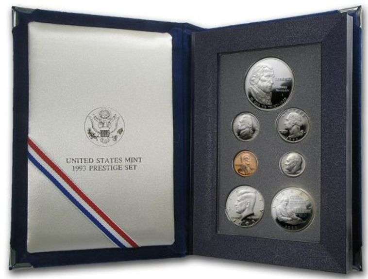 1993 US Prestige Proof Set in Box w/CoA