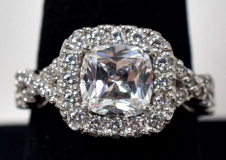 CZ Gemstone Ring in Sterling Silver