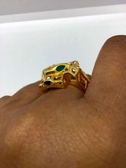 22K Yellow Gold Cartier Style Panther Ring