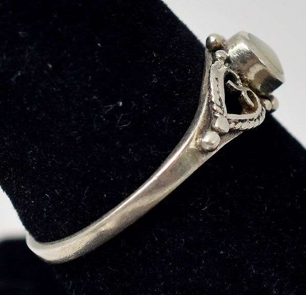 Mother of Pearl Gemstone Ring in Sterling Silver