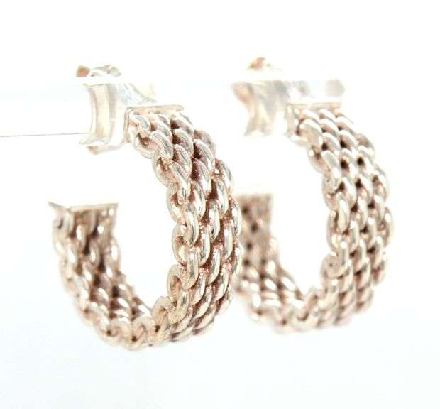 Tiffany & Co Somerset Mesh hoop earrings