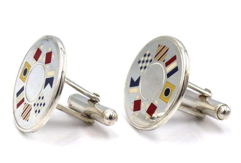 Tiffany & Co Nautical flag cuff links