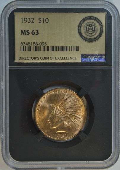 Special Choice BU 1932 $10 Indian Gold Piece. NGC MS63 special