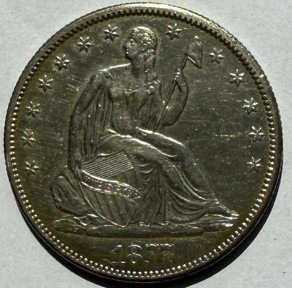 Sharp Near Unc 1877 S Seated Half
