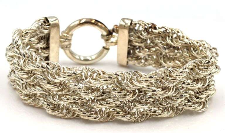 Group lot of 4 vintage 925 sterling silver bracelets