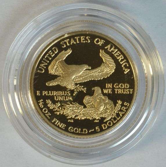 Superb Gem Ultra Cameo Proof 2002-W $5 Gold Eagle. Box/COA