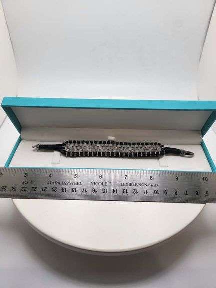 New! +5 ctw all natural diamonds weaved on fabric bracelet