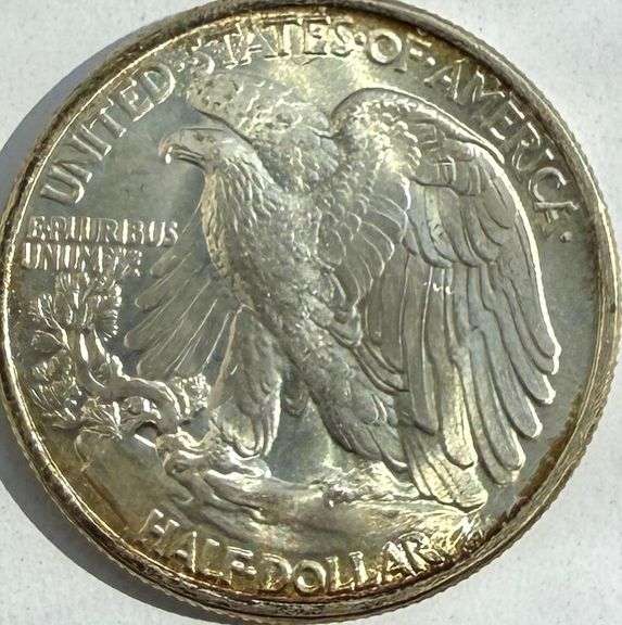 1945 Gem Frosty White Unc Walking Liberty Half