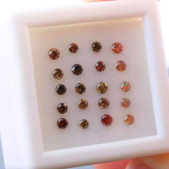 Amazing .55ct set of high fire Cognac Diamonds!!!