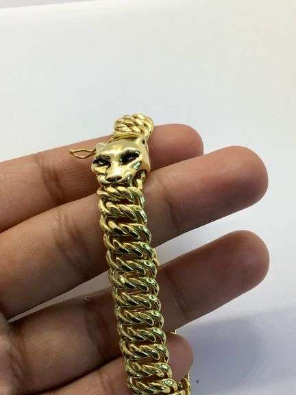 14K Yellow Gold Interlinked Cuban Bracelet