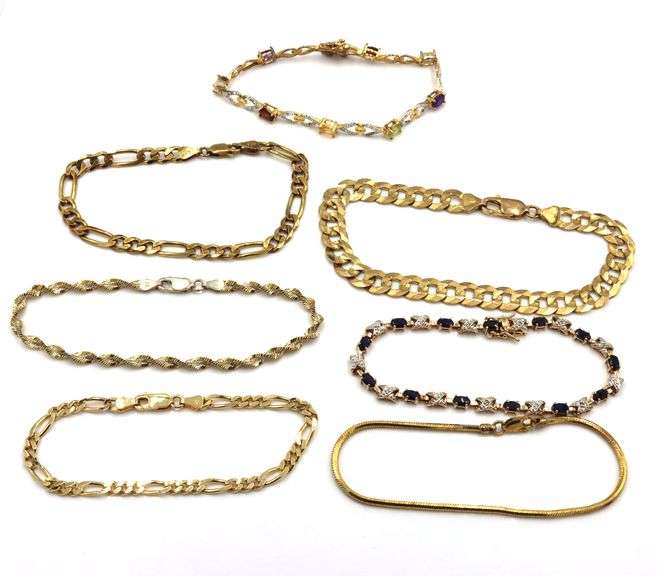 Group lot of 7 vintage 925 sterling silver bracelets