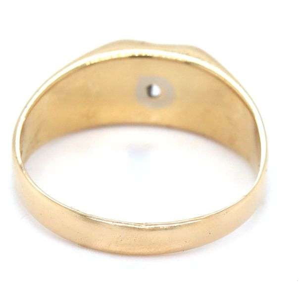 Unisex 14K YG Ring with Diamond