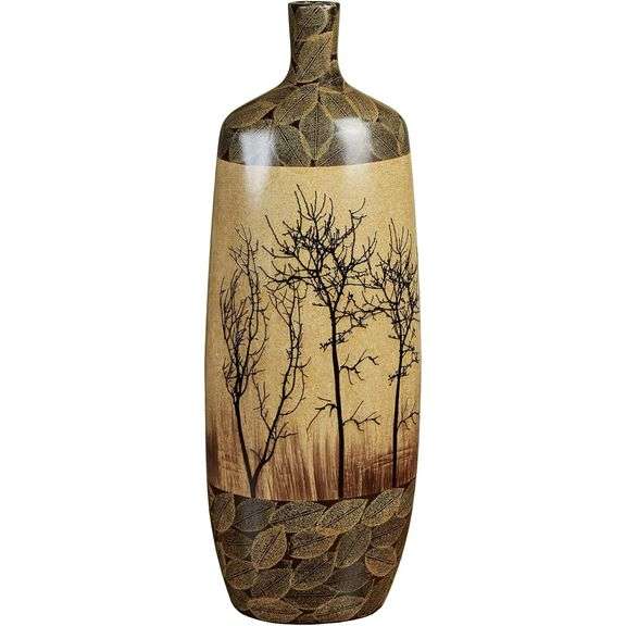 Cypress Tree Ceramic Floor Vase