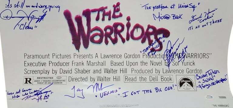 The Warriors Movie Cast Autographed Movie Poster w Quotes Exact Proof ACOA