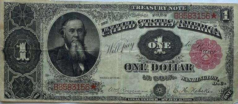 $1 Series 1891 Treasury Note