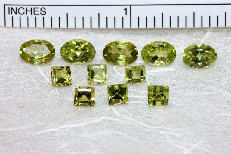 Bright Natural Peridot - Lot of 11