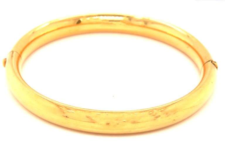 Gold plated bangle bracelet