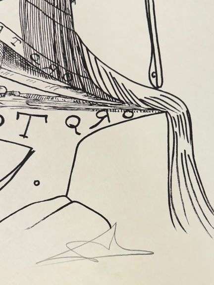 Exclusive Salvador Dali Hand-Signed Lithograph from 'Pantagruel' suite, 1973