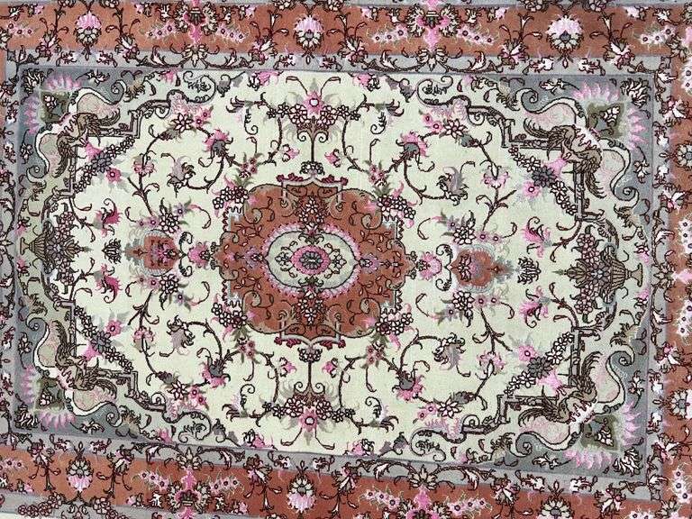 Handmade w/Silk Persian Tabriz 3.5x4.9
