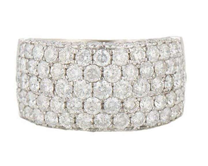 3.75ctw Pave Diamond Wide Band Ring in 14K
