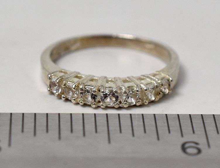 CZ Gemstone Stackable Ring in Sterling Silver