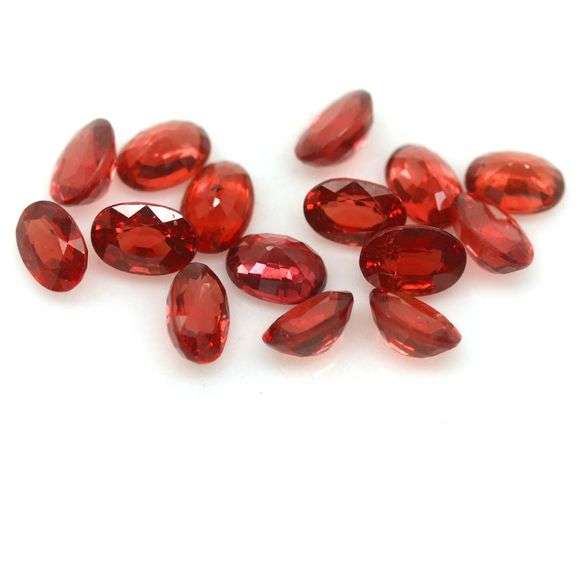 Amazing 9.85ct oval cut cherry red Garnet set