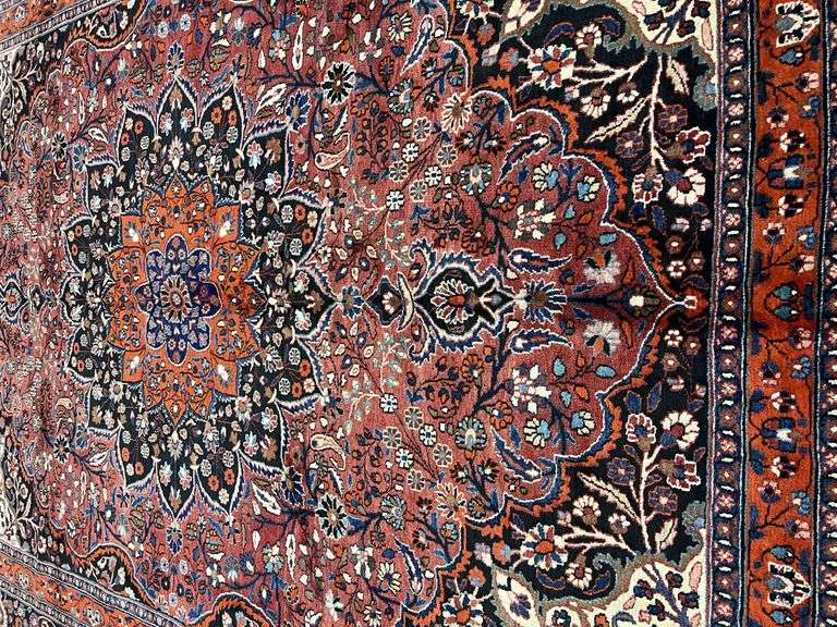 Hand Woven Persian Mashad 10.5x13.7