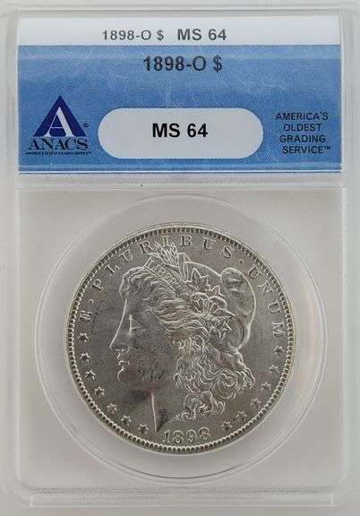 1898 O Morgan Silver Dollar, ANACS MS64