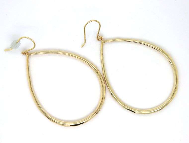 18kt Yellow gold Ippolita Glamazon faceted large teardrop earrings