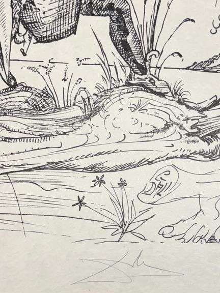 Exclusive Salvador Dali Hand-Signed Lithograph from 'Pantagruel' suite, 1973